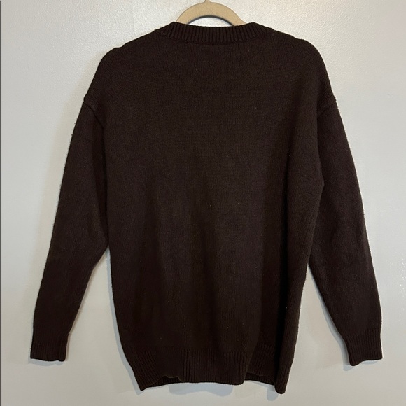 Aritzia Sunday Best Sweater Wool Lamora Boyfriend Cardigan Small Chocolate Brown - Picture 5 of 7